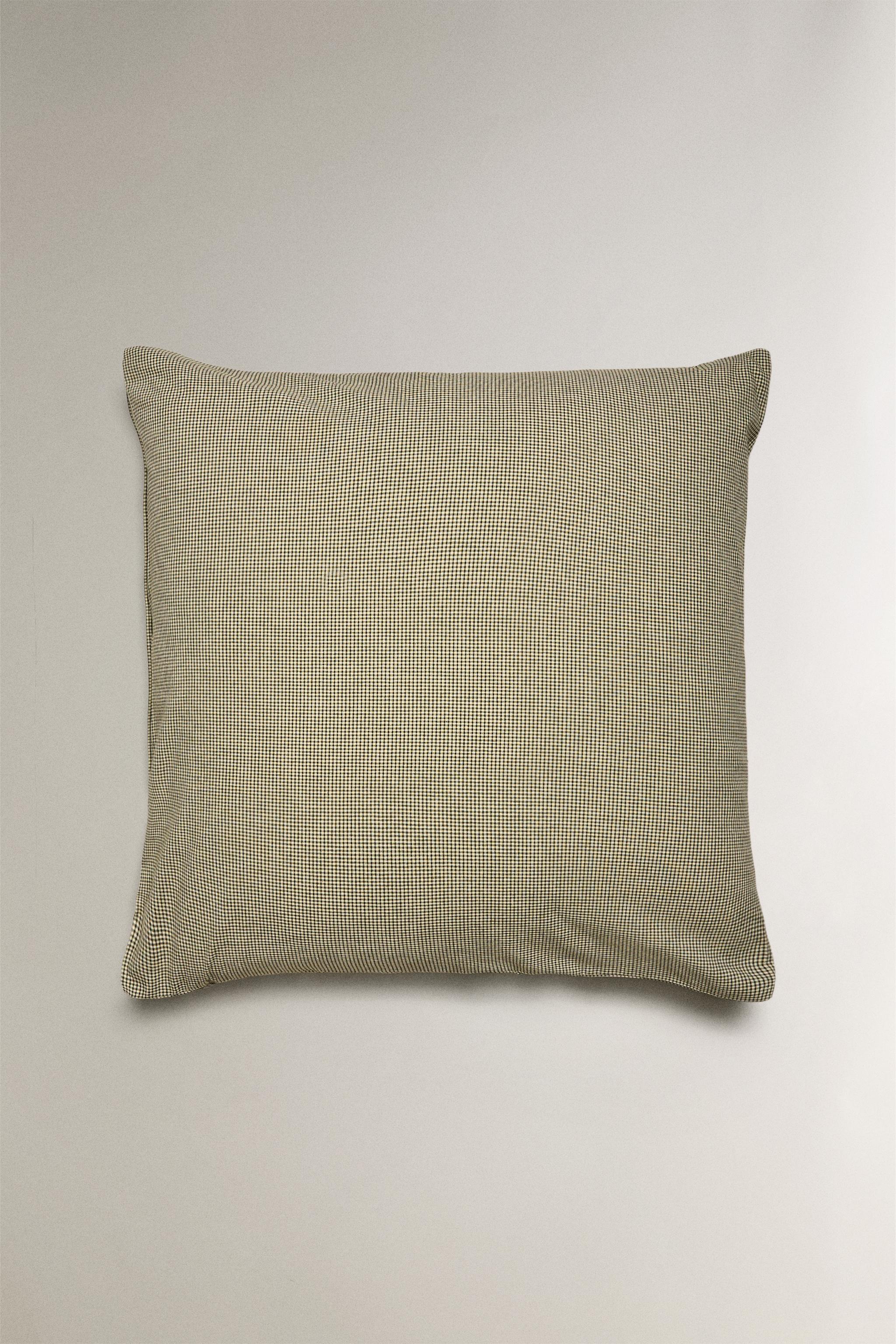 DYED THREAD CHECK CHRISTMAS PILLOWCASE